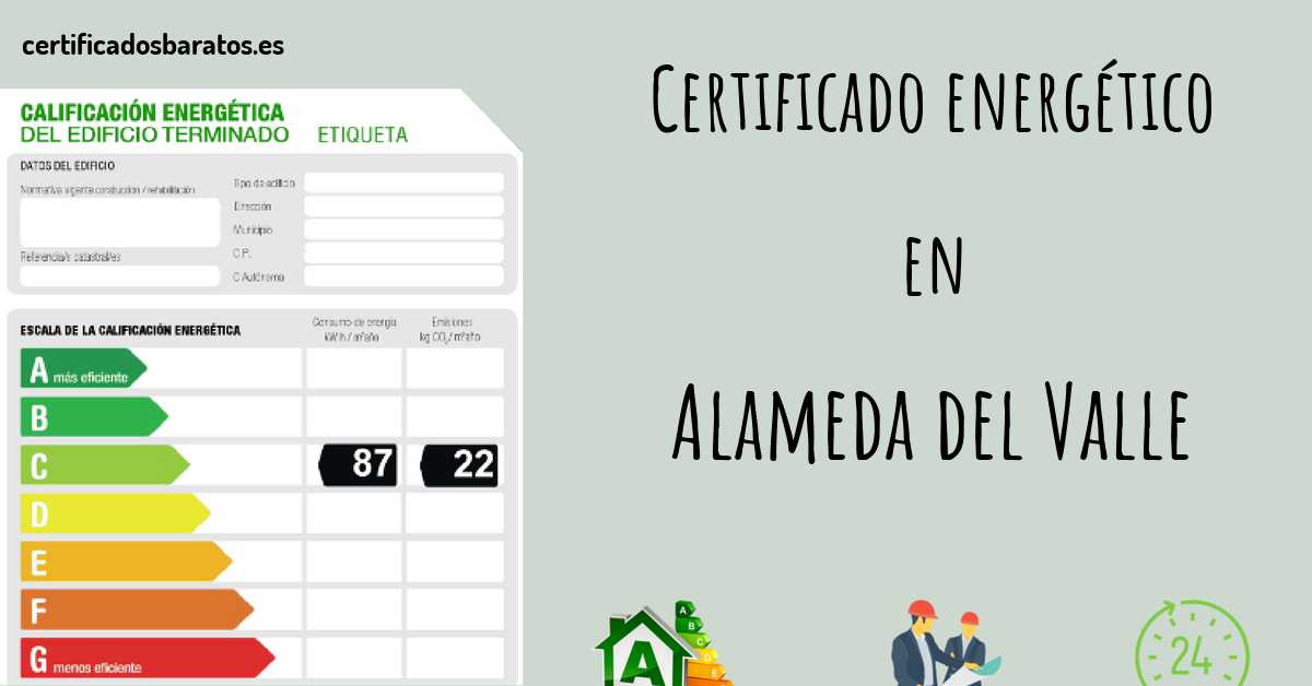 Certificado energético en Alameda del Valle