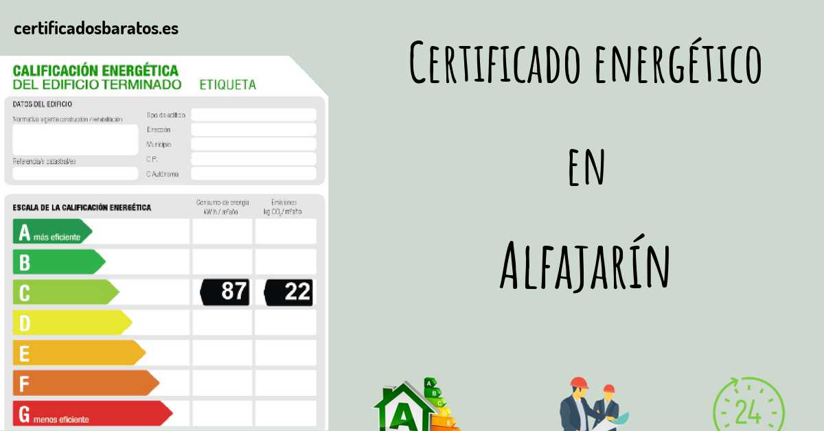 Certificado energético en Alfajarín