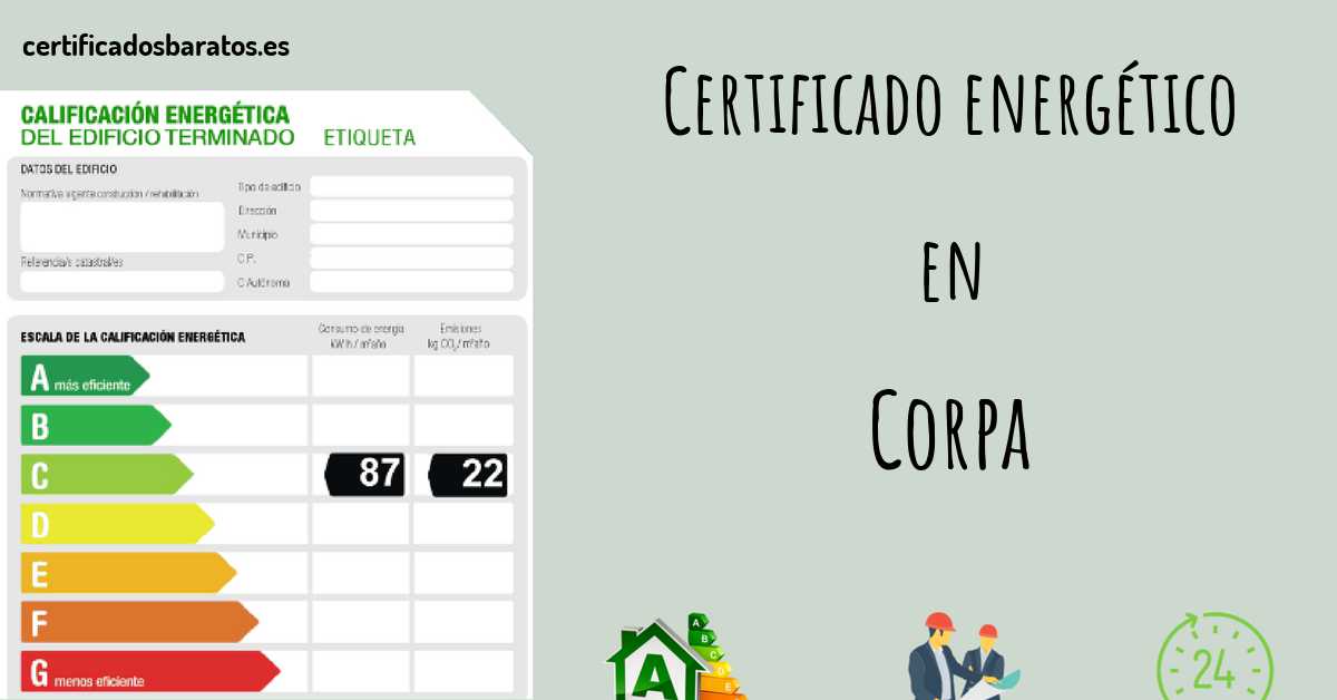 Certificado energético en Corpa