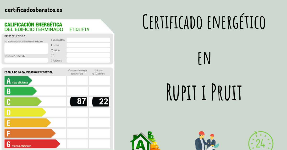 Certificado energético en Rupit i Pruit