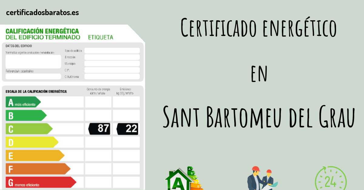 Certificado energético en Sant Bartomeu del Grau