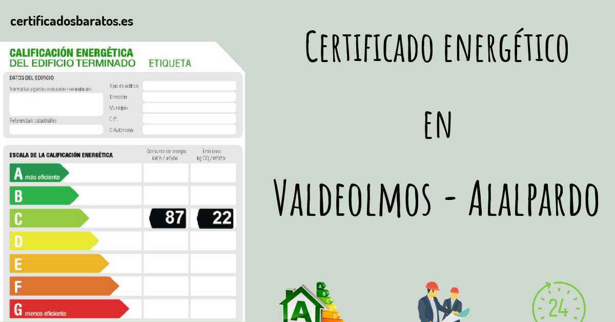 Certificado energético en Valdeolmos - Alalpardo