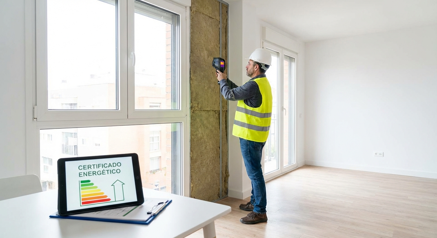 technician inspecting building insulation