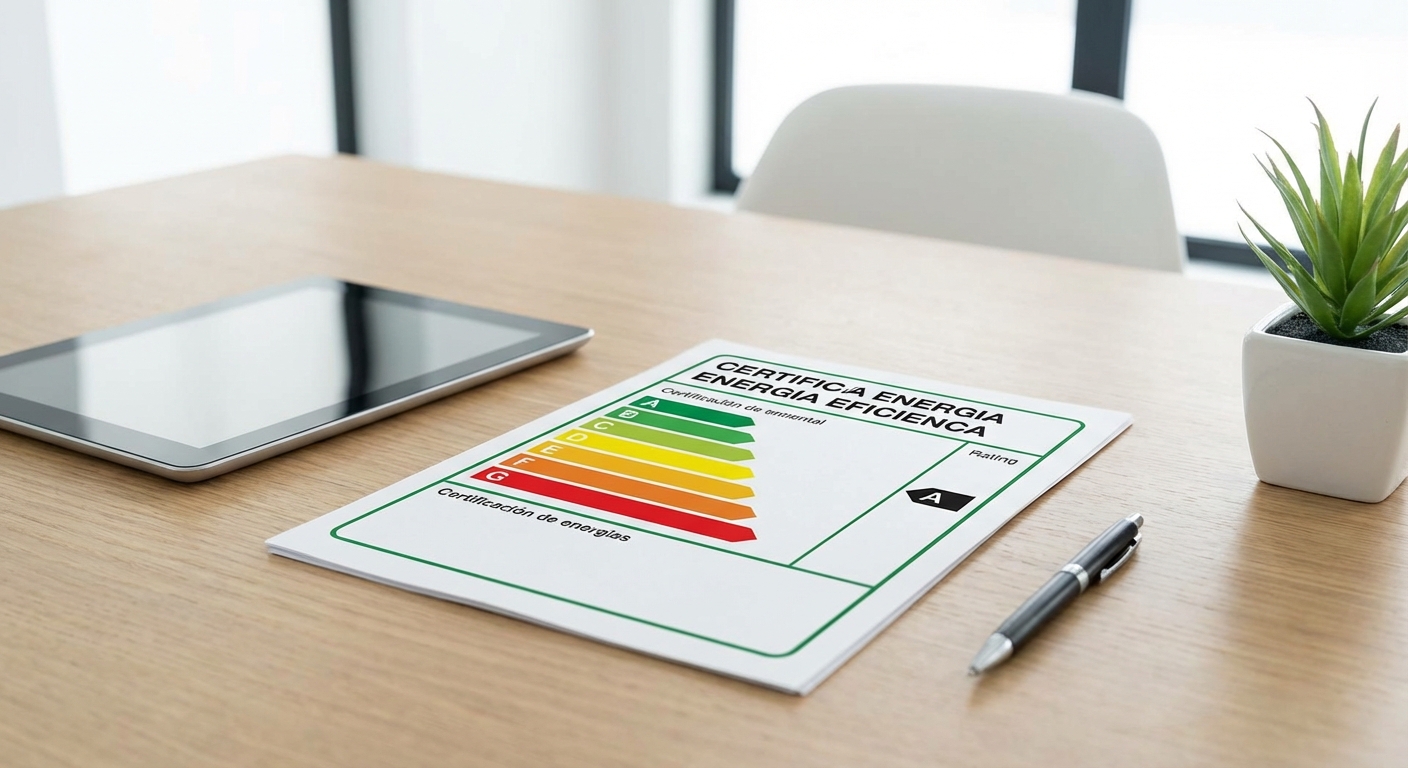 energy efficiency certificate document with rating scale