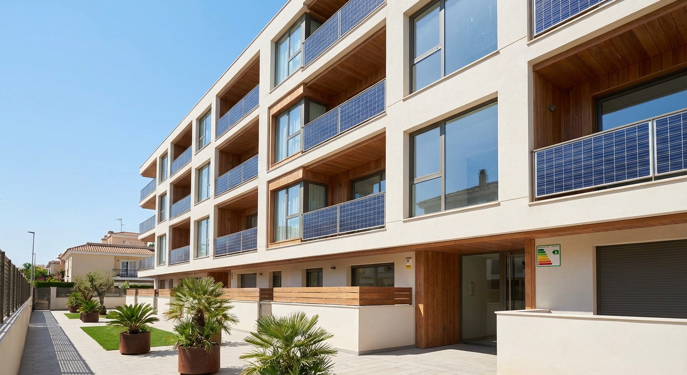 spanish residential building facade