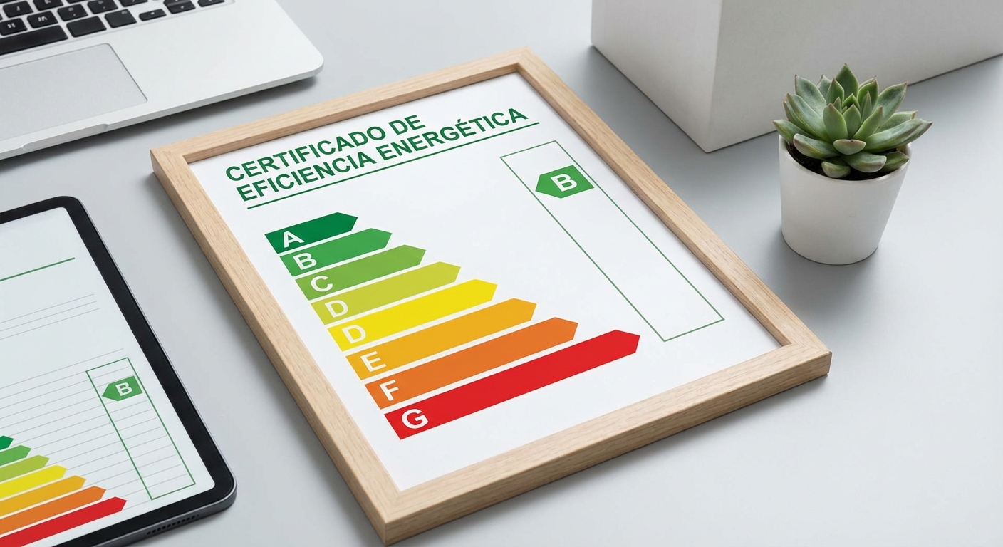 official energy efficiency certificate document with rating scale from A to G