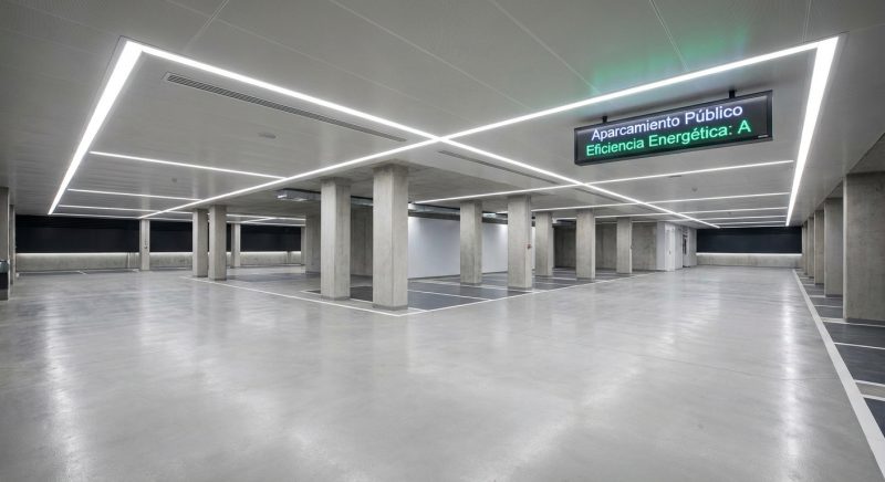 underground parking garage empty