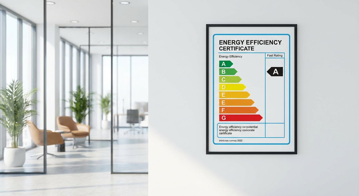 commercial space energy efficiency certificate with A rating