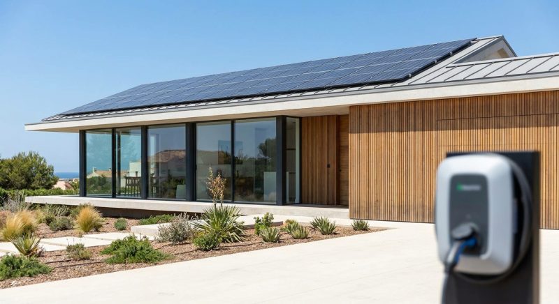 energy efficient house solar panels