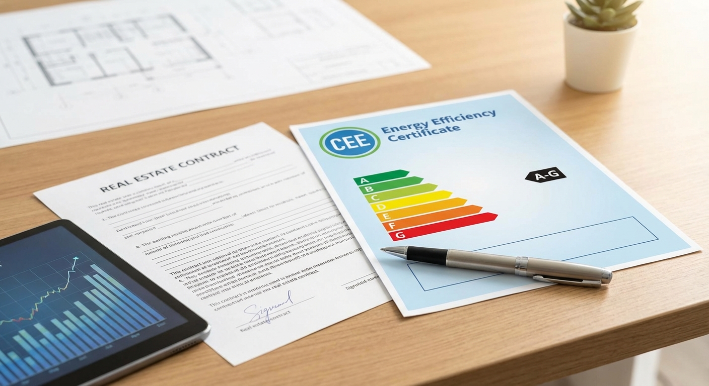 real estate contract with energy efficiency certificate document