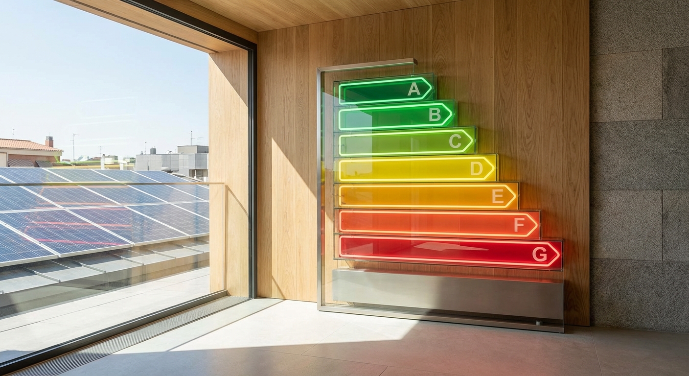 energy efficiency scale with letters A to G