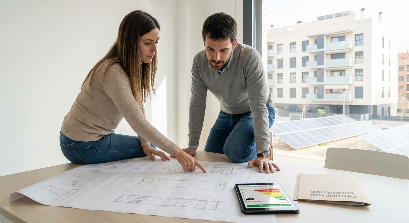 architect or engineer inspecting a building plan